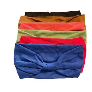 6 Piece Cotton Knotted Headbands Set